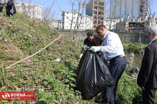 اقدام نمادین استاندار و گروه های مردمی برای نجات رودخانه های گیلان