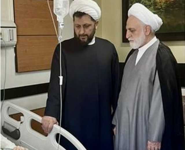 عکس/عیادت رئیس قوه قضاییه از آیت‌الله نوری همدانی