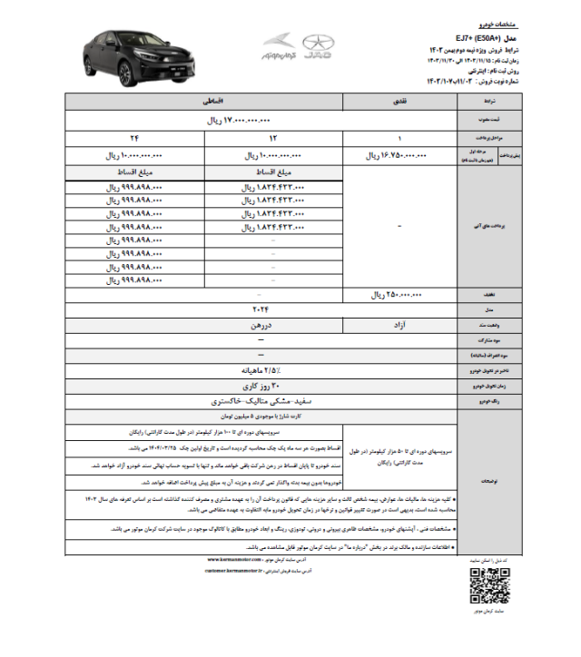 آغاز فروش نقدی و اقساطی خودرو برقی کرمان موتور با امتیازهای ویژه