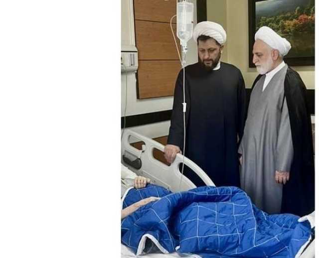 عیادت محسنی اژه ای از آیت‌الله نوری همدانی (+عکس)