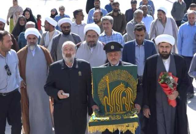 استقبال از کاروان زیر سایه خورشید در جوار امامزادگان سید محمد و سید امیر نظام الدین(ع) حاجی آباد