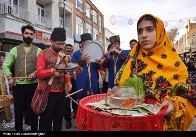 (تصاویر) تکم‌چی‌ها پیام آوران نوروز در آذربایجان