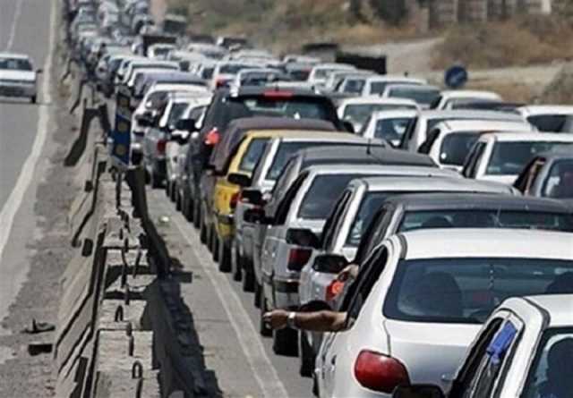 ترافیک سنگین در جاده کرج چالوس