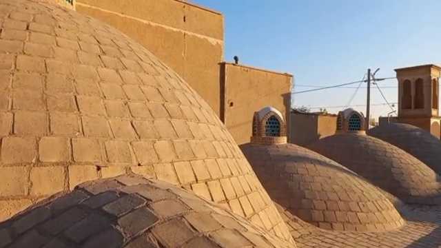 نمایی از آب انبار تاریخی در آران و بیدگل + فیلم