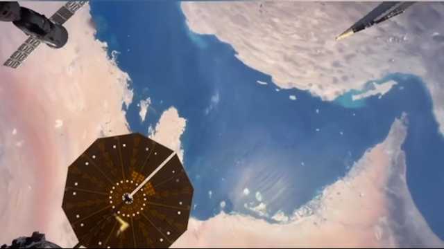 گذر ایستگاه فضایی بین‌المللی بر فراز خلیج فارس + فیلم