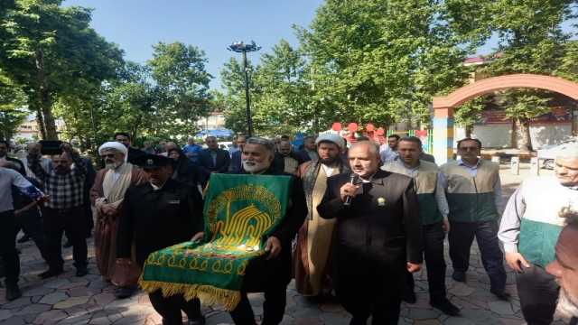 حضور خدام بارگاه منور رضوی در سیاهکل + تصاویر