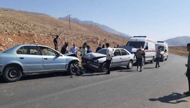 مرگ دلخراش زن باردار در تصادف سمند با پژو 405 در جاده بیرانشهر خرم آباد