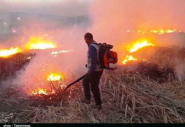 اعزام بالگرد برای حریق مراتع در کوهدشت