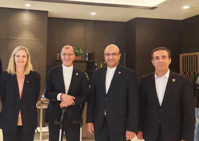 دیدار خسروی‌وفا و علی‌نژاد با رئیس جدید IOC