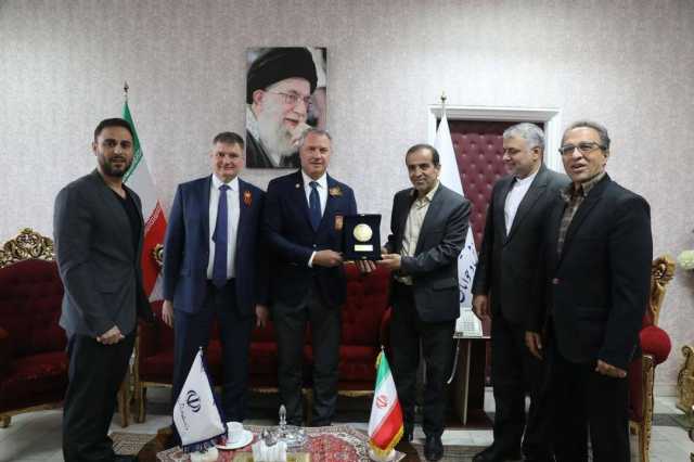 دیدار مدیر کل فدراسیون هاکی روی یخ روسیه با مدیر کل امور بین الملل وزارت ورزش و جوانان